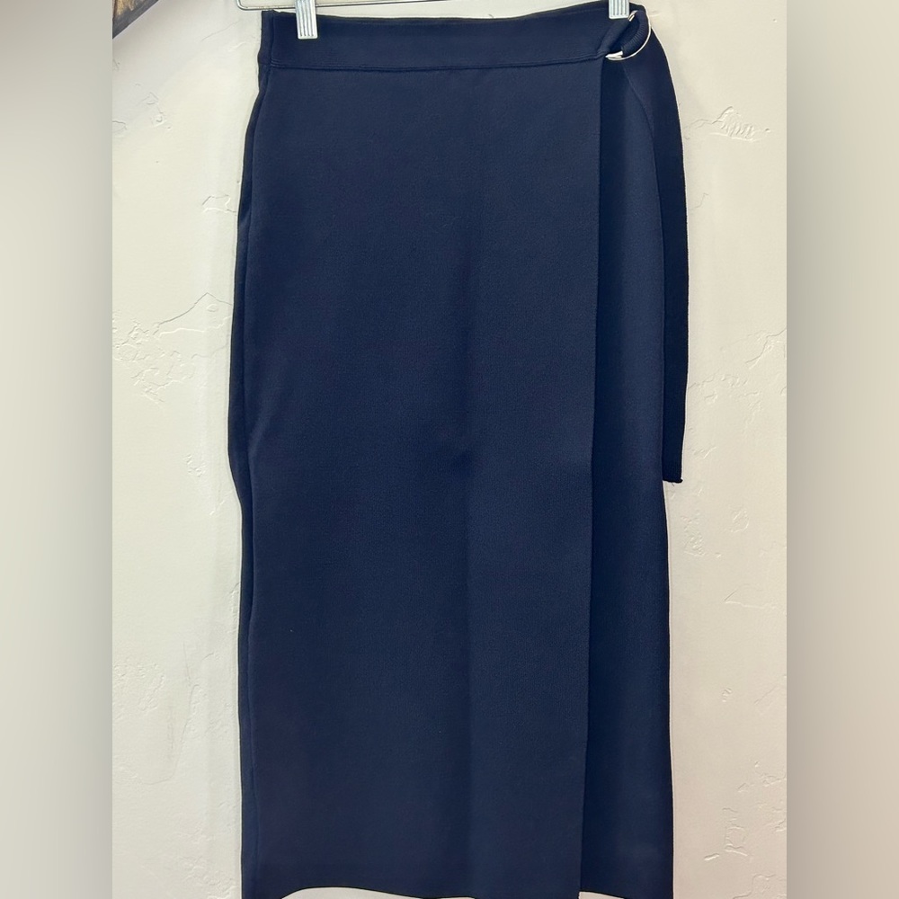 Mango Navy Blue Skirt Size small